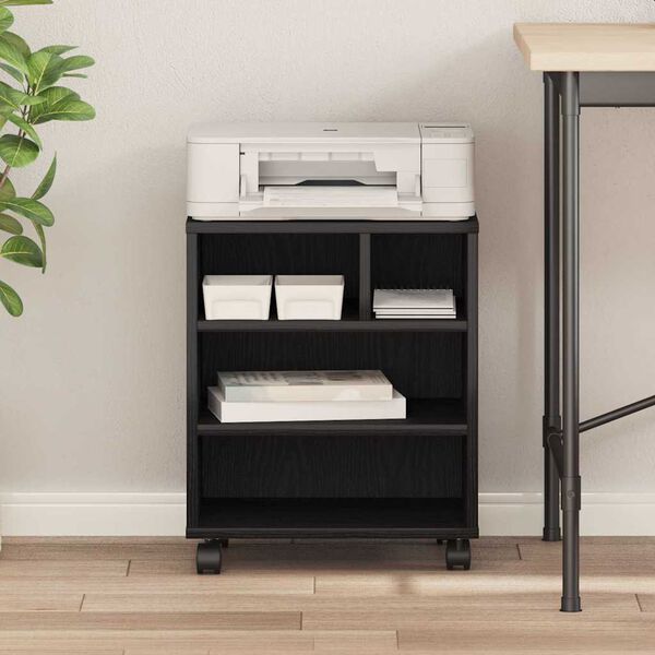 vidaXL Stojan na tisk&aacute;rnu Čern&yacute; dub 41 x 32 x 48 cm Kompozitn&iacute; dřevo