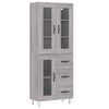 vidaXL Skř&iacute;ň highboard &scaron;ed&aacute; sonoma 69,5 x 34 x 180 cm kompozitn&iacute; dřevo