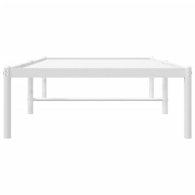 vidaXL Kovový rám postele bílý 75 x 190 cm