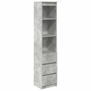 vidaXL Highboard Concrete Grey 37,5x35x180 cm Dřevěn&aacute; konstrukce