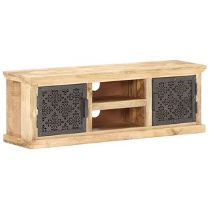 vidaXL TV stolek s ocelov&yacute;mi dv&iacute;řky 120 x 30 x 40 cm masivn&iacute; mangovn&iacute;k
