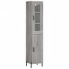 vidaXL Skř&iacute;ň highboard &scaron;ed&aacute; sonoma 34,5 x 34 x 180 cm kompozitn&iacute; dřevo