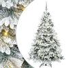 vidaXL Uměl&yacute; v&aacute;nočn&iacute; stromeček s 300 LED diodami B&iacute;l&aacute; 180 cm PE a PVC