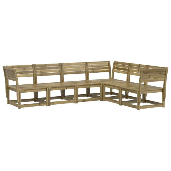 vidaXL 6d&iacute;ln&aacute; zahradn&iacute; sedac&iacute; souprava impregnovan&aacute; borovice