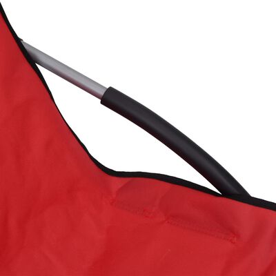vidaXL Skládací plážová křesla 2 ks červená textil