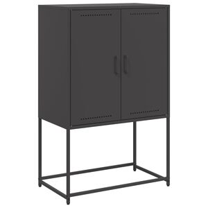 vidaXL Skř&iacute;ň highboard čern&aacute; 68,5 x 38,5 x 107 cm ocel