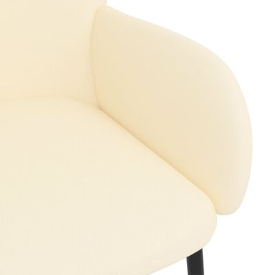 vidaXL Jídelní židle 2 ks krémové umělá kůže