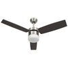 vidaXL Stropn&iacute; ventil&aacute;tor světlo a d&aacute;lkov&yacute; ovladač 108 cm tmavě hněd&yacute;