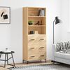 vidaXL Skříň highboard dub sonoma 69,5 x 34 x 180 cm kompozitní dřevo
