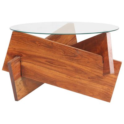 vidaXL Konferenční stolek 60 cm masivní akáciové dřevo