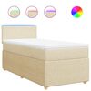 vidaXL Box spring postel s matrac&iacute; kr&eacute;mov&aacute; 100 x 200 cm textil