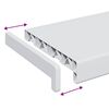 vidaXL Parapet okna B&iacute;l&aacute; 80 x 20 x 4,5 cm PVC