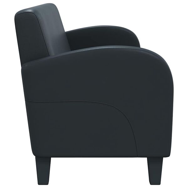 vidaXL 3místná pohovka umělá kůže černá