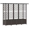 vidaXL Vyv&yacute;&scaron;en&yacute; z&aacute;hon s trel&aacute;ž&iacute; a střechou Hněd&aacute; 203 x 40 x 138 cm PP