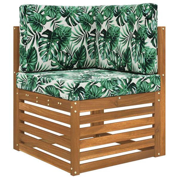 vidaXL Venkovn&iacute; pol&scaron;t&aacute;ř na pohovku 3 pcs Vzor listů Polyester