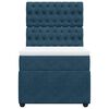 vidaXL Box spring postel s matrac&iacute; tmavě modr&aacute; 90x190 cm samet