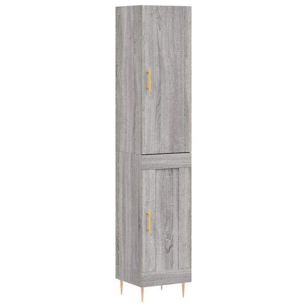 vidaXL Skř&iacute;ň highboard &scaron;ed&aacute; sonoma 34,5 x 34 x 180 cm kompozitn&iacute; dřevo