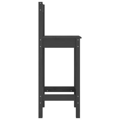 vidaXL Barové židle 2 ks šedé 40 x 41,5 x 112 cm masivní borové dřevo