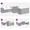 vidaXL 10dílná zahradní sestava s poduškami šedá polyratan akácie