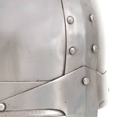 vidaXL Středověká rytířská přilba pro LARPy replika stříbro ocel