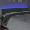 vidaXL Čelo postele s LED tmavě zelen&eacute; 180x5x78/88 cm samet