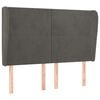 vidaXL Čelo postele typu ušák tmavě šedé 147x23x118/128 cm samet