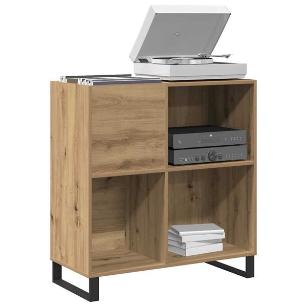 vidaXL Skř&iacute;ň na gramofonov&eacute; desky s polic&iacute; dub artisan 85 x 38 x 89 cm