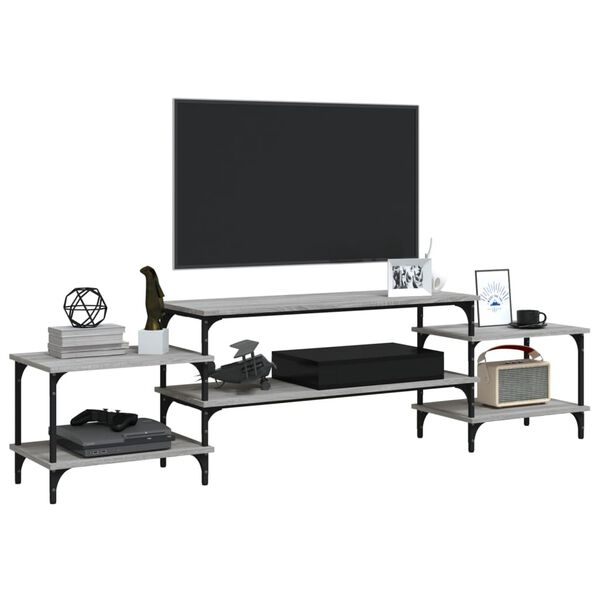 vidaXL TV skř&iacute;ňka &scaron;ed&aacute; sonoma 197 x 35 x 52 cm kompozitn&iacute; dřevo