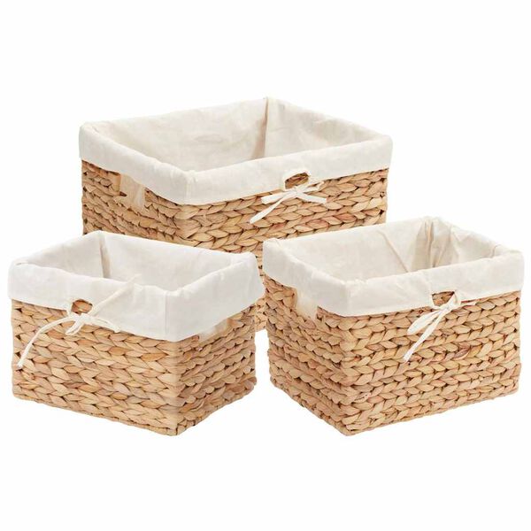 vidaXL &Uacute;ložn&eacute; ko&scaron;e 3 pcs Př&iacute;rodn&iacute; 35 x 30 x 25 cm Vodn&iacute; hyacint