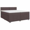 vidaXL Postel boxspring s matrac&iacute; Tmavě hněd&aacute; 200 x 200 cm Textil