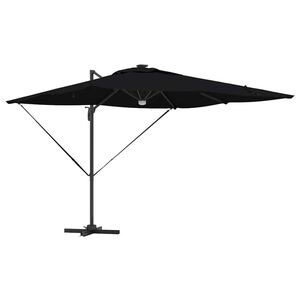 vidaXL Roma Parasol Černá 286 x 285 x 270 cm Hliník a polyester