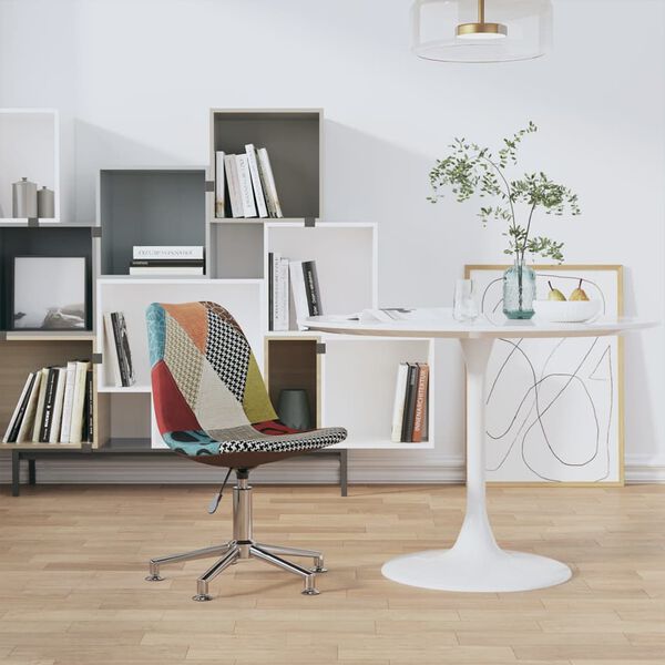 vidaXL Otočn&aacute; j&iacute;deln&iacute; židle patchwork textil