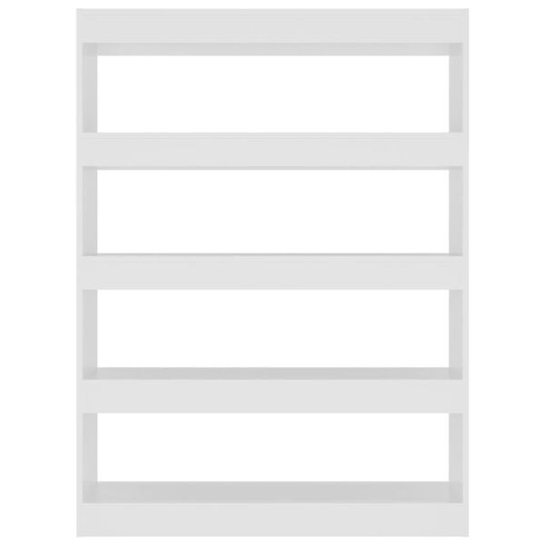 vidaXL Knihovna / dělicí stěna bílá 100 x 30 x 135 cm