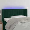 vidaXL Čelo postele s LED tmavě zelen&eacute; 83 x 16 x 78/88 cm samet