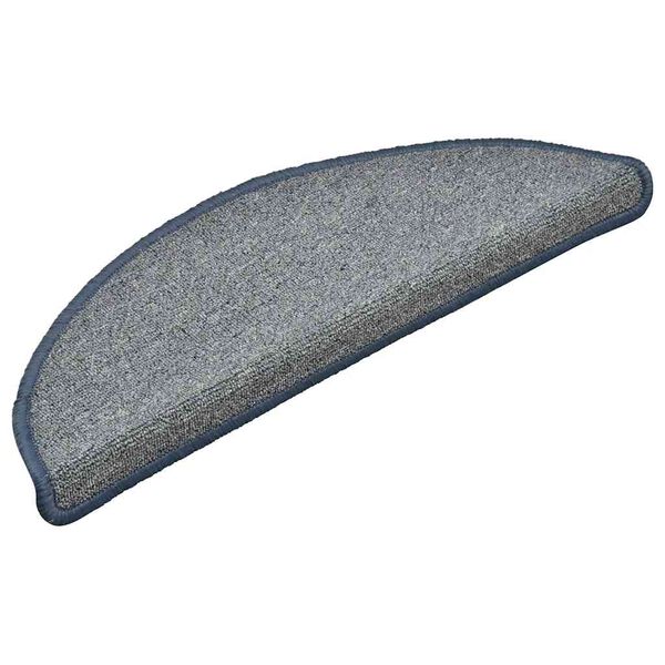 vidaXL Schodov&eacute; rohože 30 ks 56 x 17 x 3 cm světle &scaron;ed&eacute; a modr&eacute;, půlkulat&eacute;