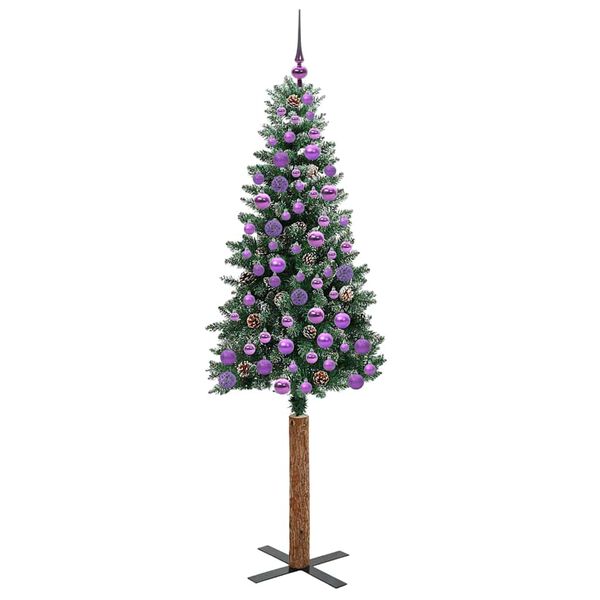 vidaXL &Uacute;zk&yacute; v&aacute;nočn&iacute; stromeček s 300 LED diodami Zelen&aacute; 180 cm
