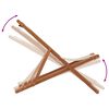 vidaXL Skládací plážové křeslo béžové masivní eukalyptus a textil