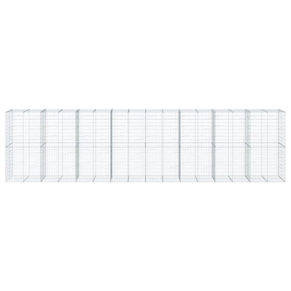 vidaXL Gabionov&yacute; ko&scaron; s v&iacute;kem 800 x 100 x 200 cm pozinkovan&eacute; železo