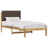 vidaXL R&aacute;m postele s čalouněn&yacute;m čelem Bělen&aacute; a taupe 75 x 190 cm