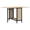 vidaXL Skl&aacute;dac&iacute; j&iacute;deln&iacute; stůl s kolečky 130 x 80 x 76,5 cm ocel PB