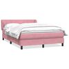 vidaXL Box spring postel s matrac&iacute; růžov&aacute; 140x220 cm samet