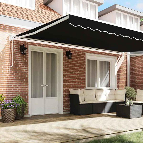 vidaXL Mark&yacute;za Čern&aacute; 500 x 300 x 165 cm Polyester a kov