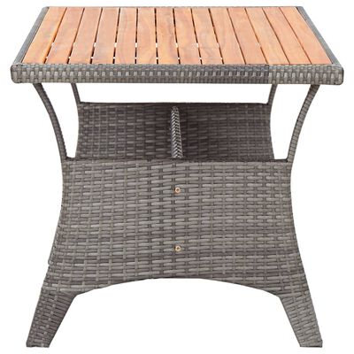 vidaXL Zahradní stůl šedý 120 x 70 x 66 cm masivní akáciové dřevo