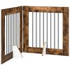 vidaXL Skl&aacute;dac&iacute; ps&iacute; br&aacute;na se stojany 2 pcs Kouřov&yacute; dub 160,5 cm
