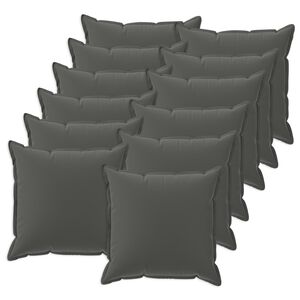 vidaXL Povlak na pol&scaron;t&aacute;ř 12 ks HOUTEN Antracitov&aacute; 40 x 40 cm Polyester
