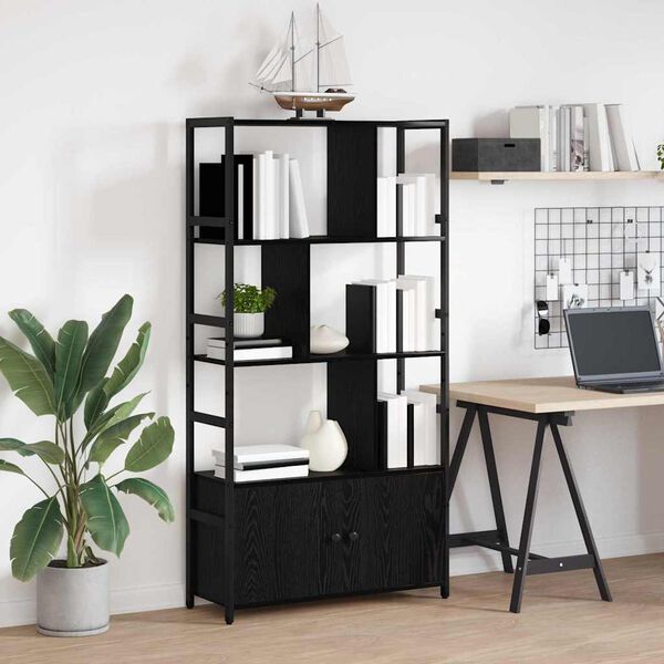 vidaXL Knihovna Čern&yacute; dub 80 x 30 x 155,5 cm kompozitn&iacute; dřevo