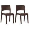 vidaXL Zahradn&iacute; židle 2 ks mocca polypropylen