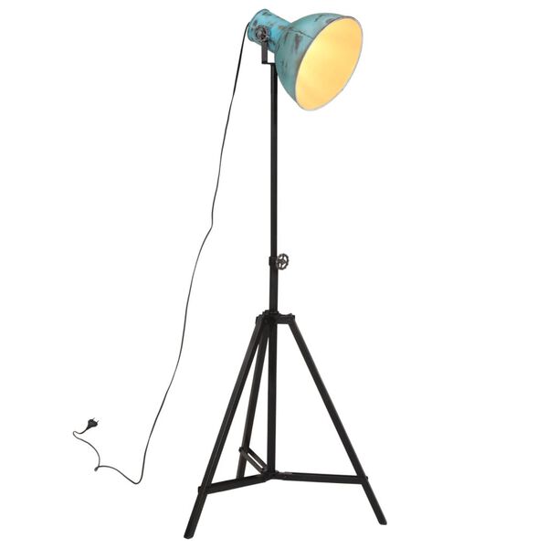 vidaXL Stojací lampa 25 W modrá patina 61 x 61 x 90/150 cm E27