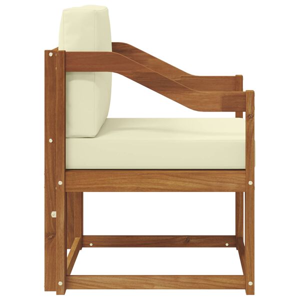 vidaXL Venkovn&iacute; pohovka Masivn&iacute; ak&aacute;ciov&eacute; dřevo a polyester Př&iacute;rodn&iacute;