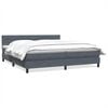 vidaXL Box spring postel s matrac&iacute; tmavě &scaron;ed&aacute; 180x210 cm samet